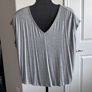 NWT Women's - White House Black Market - Shimmery Silver Shirt Size M